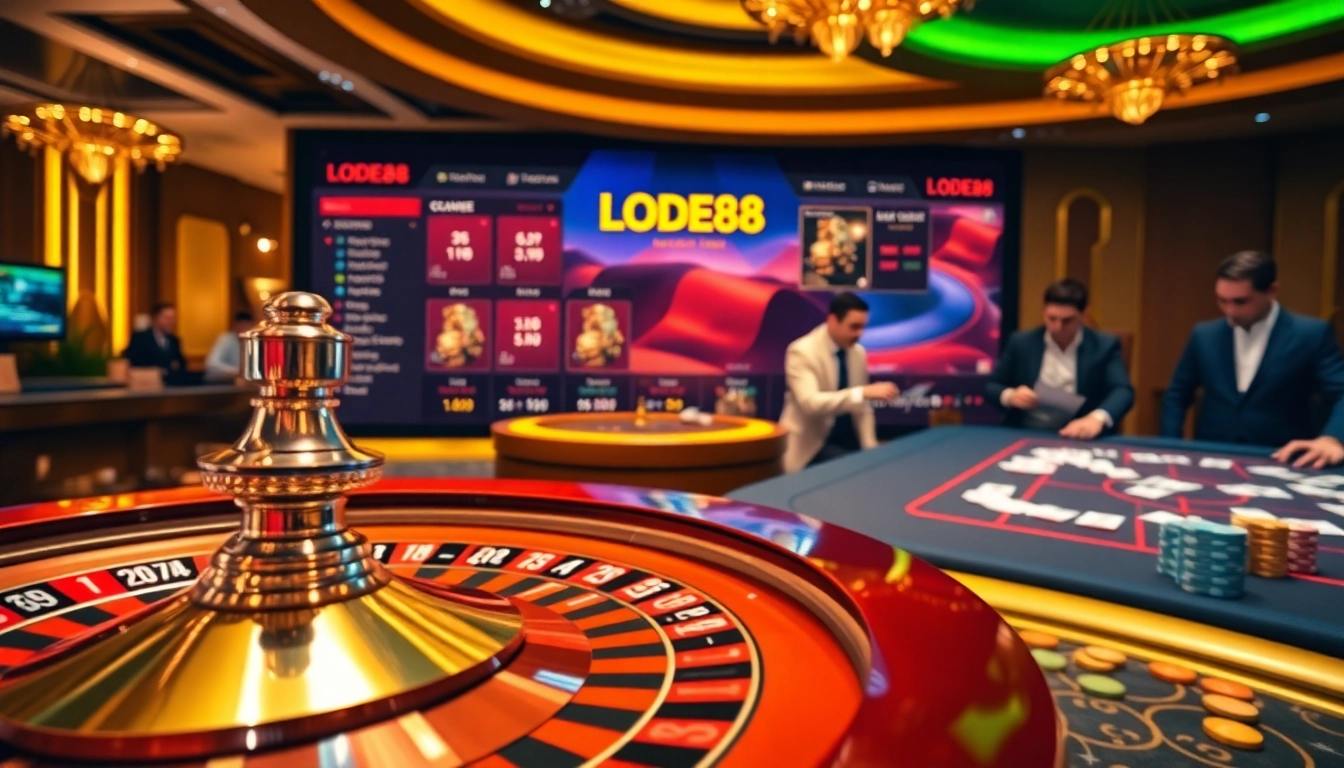 Exciting online gambling with LODE88 showcasing roulette and poker for a thrilling experience.