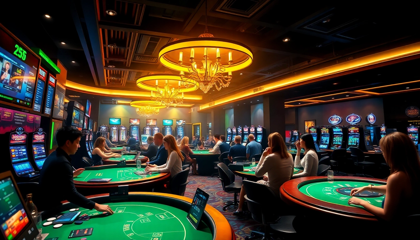 Experience the excitement of online gambling at luck8win.live with vibrant casino scenes and thrilling games.
