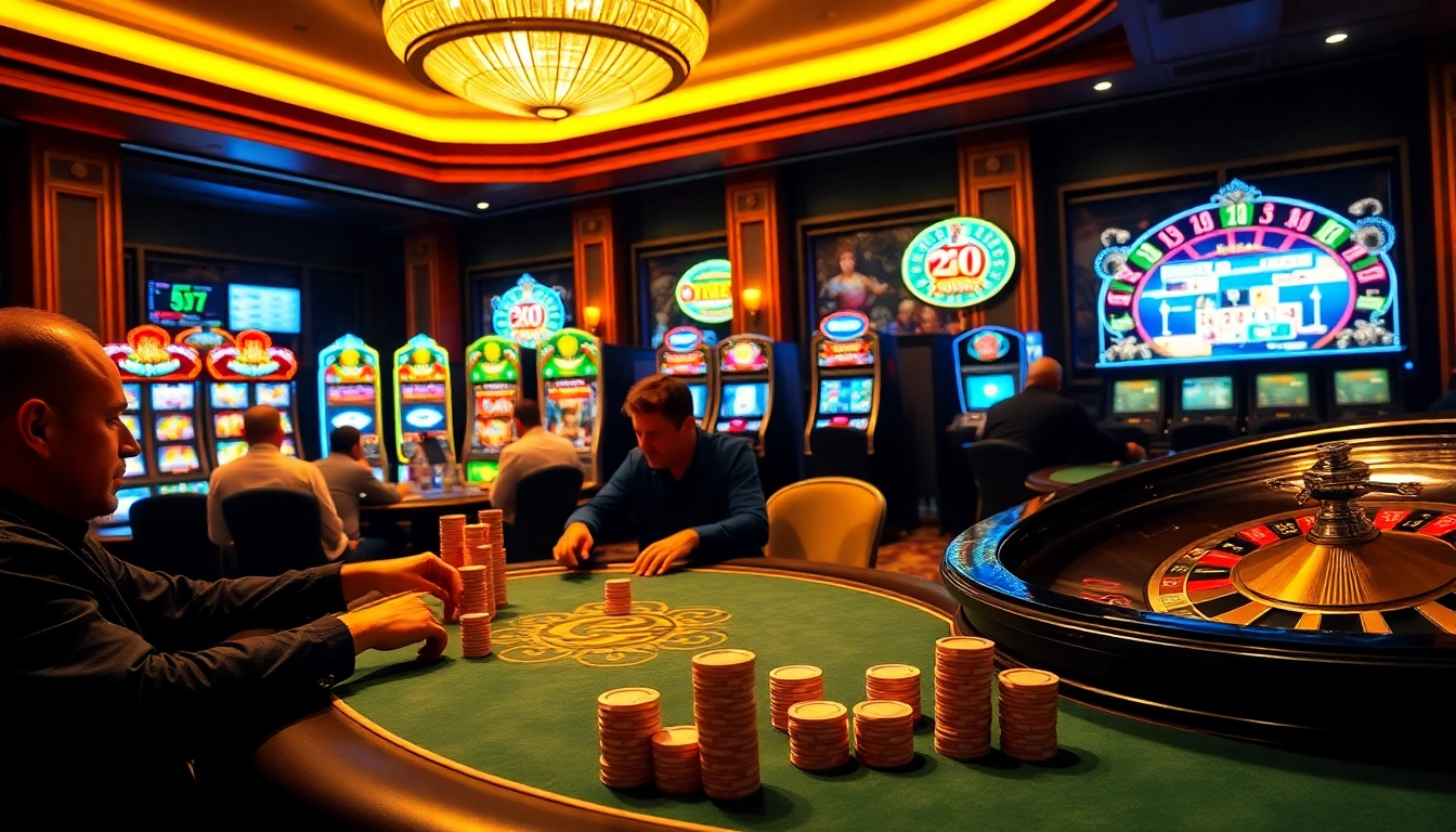 Players engaging in a high-stakes game at the poker table at https://32wincasino.com/ with vibrant casino features.